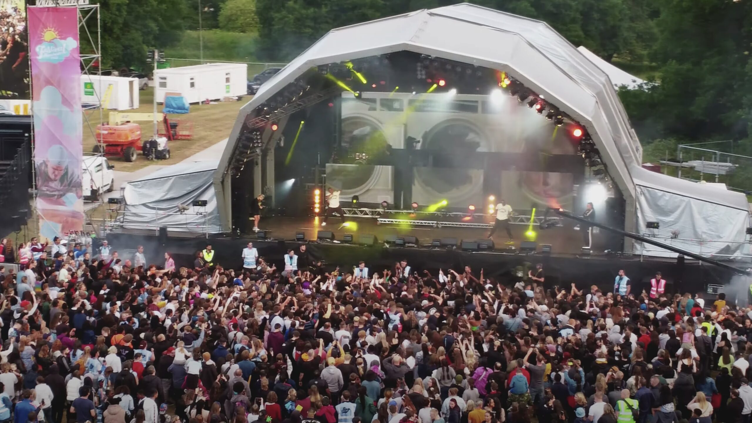 festival stage and crowd